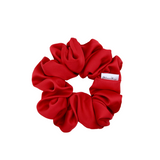Pure Red Satin Scrunchie - ElleaShop