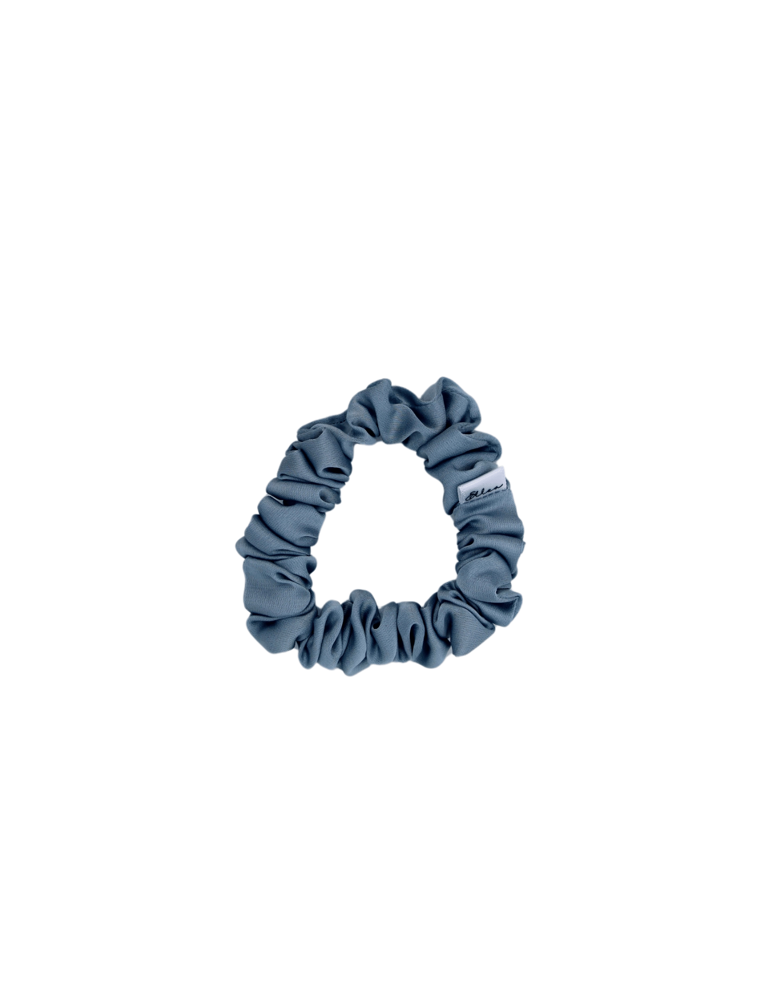 Soft Blue Satin Scrunchie - ElleaShop