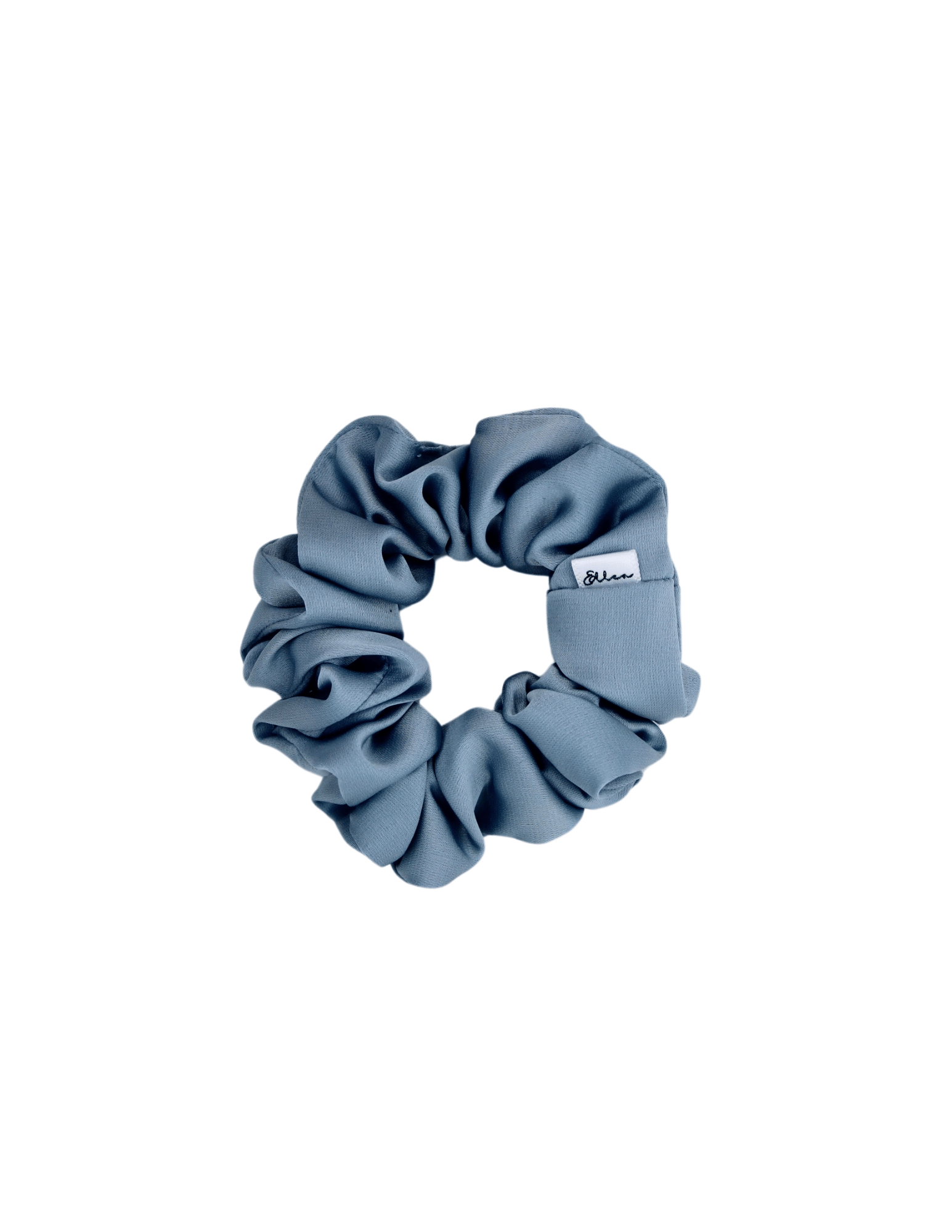 Soft Blue Satin Scrunchie - ElleaShop