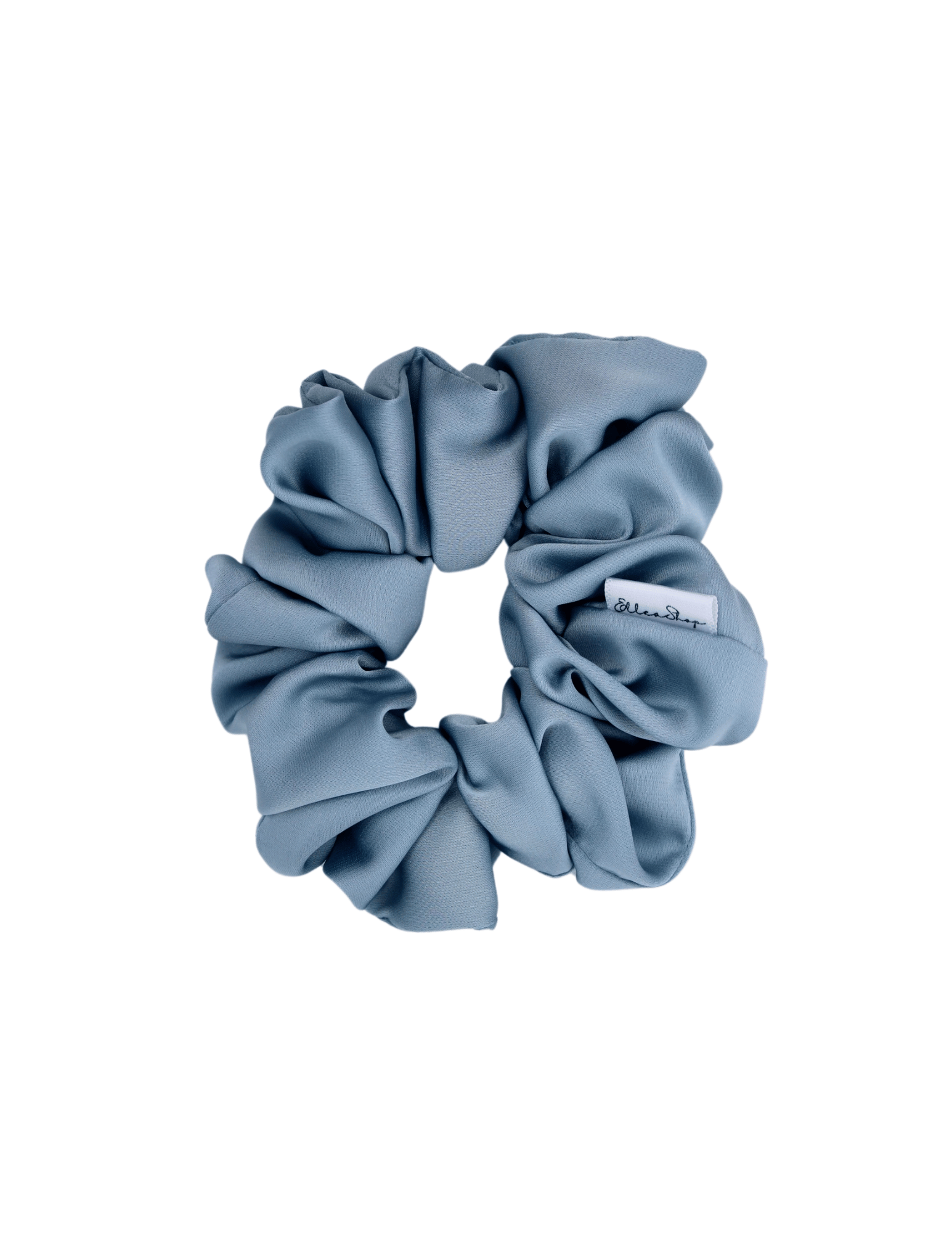 Soft Blue Satin Scrunchie - ElleaShop