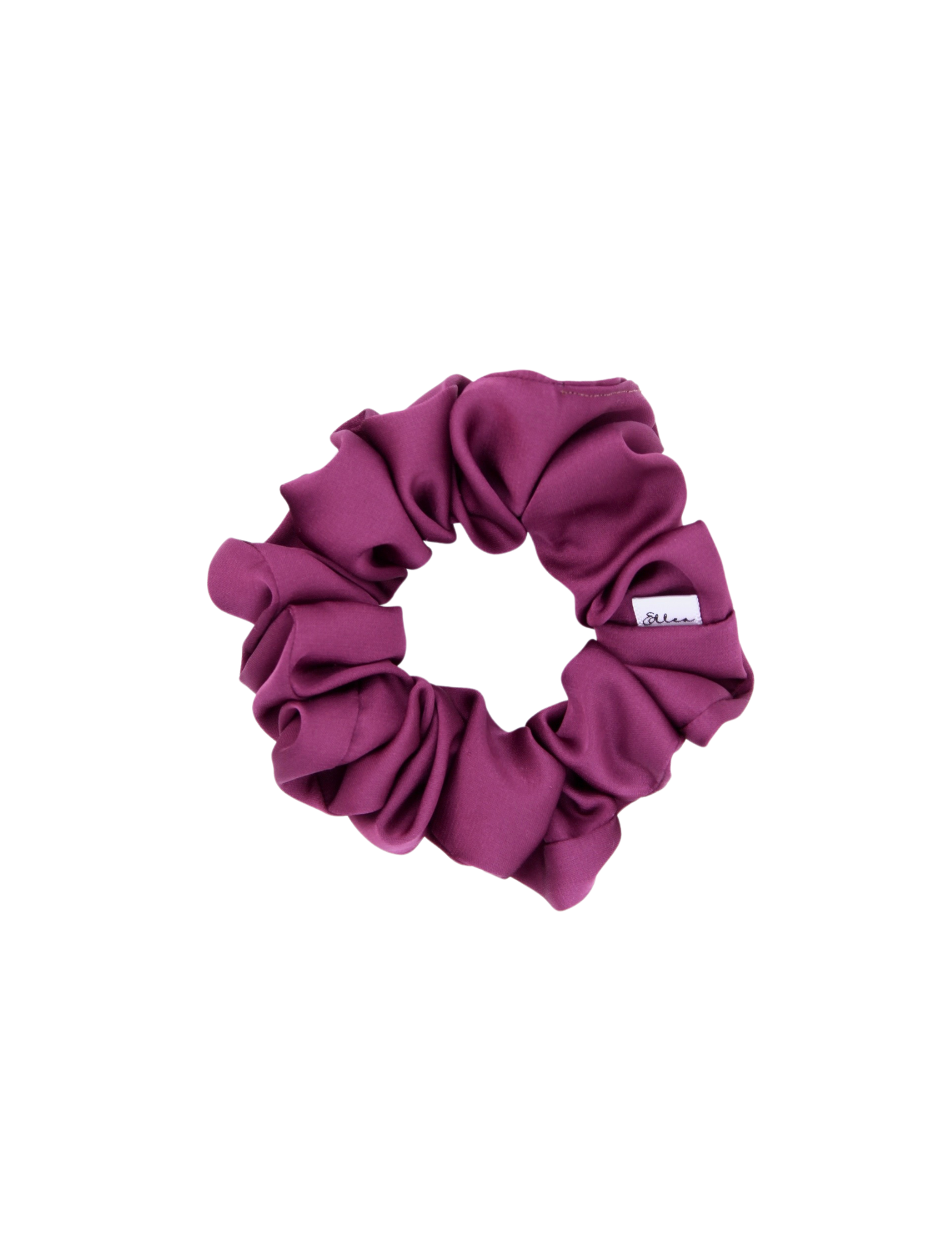 Eggplant Satin Scrunchie - ElleaShop