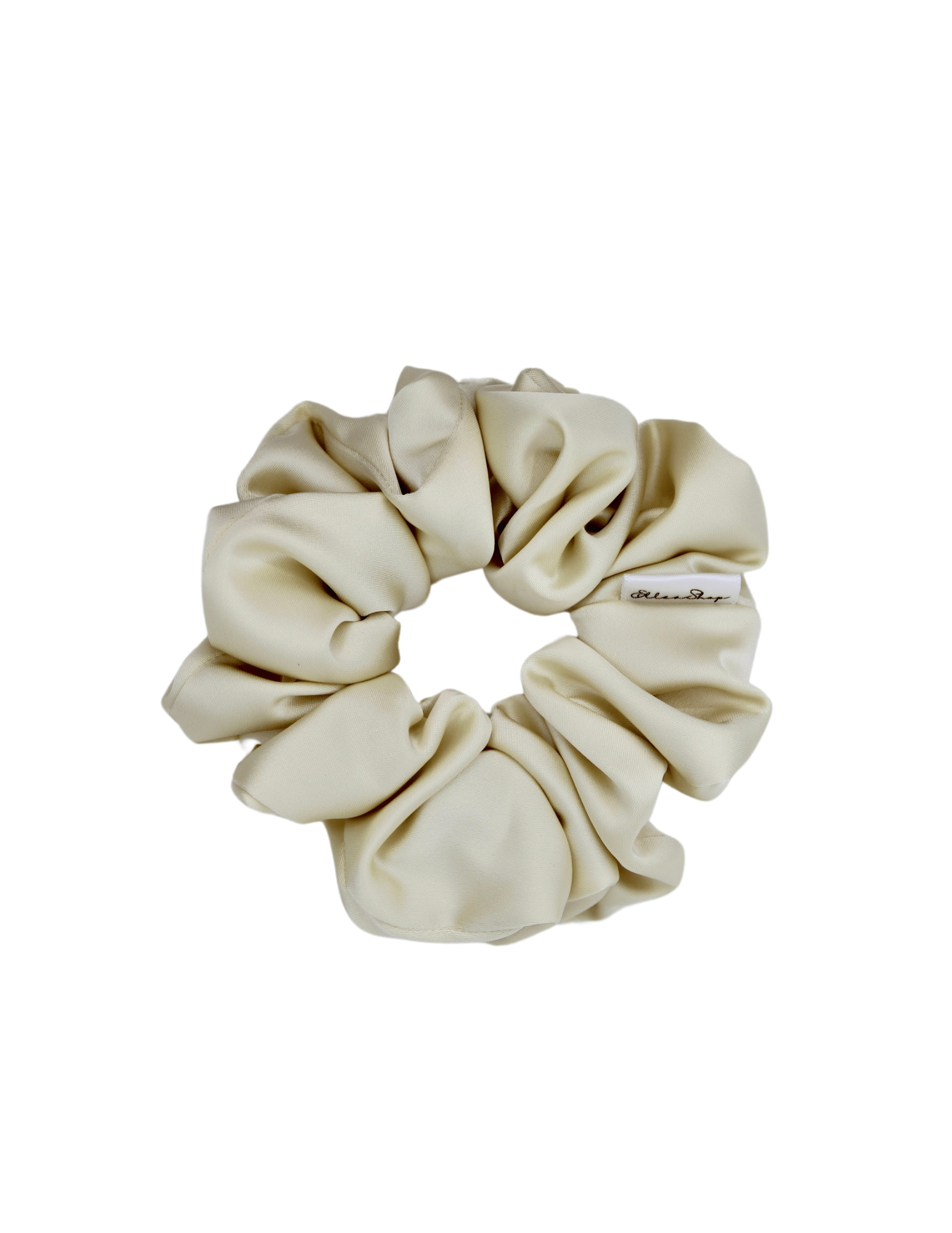 Vanilla Luxe Satin Scrunchie - ElleaShop