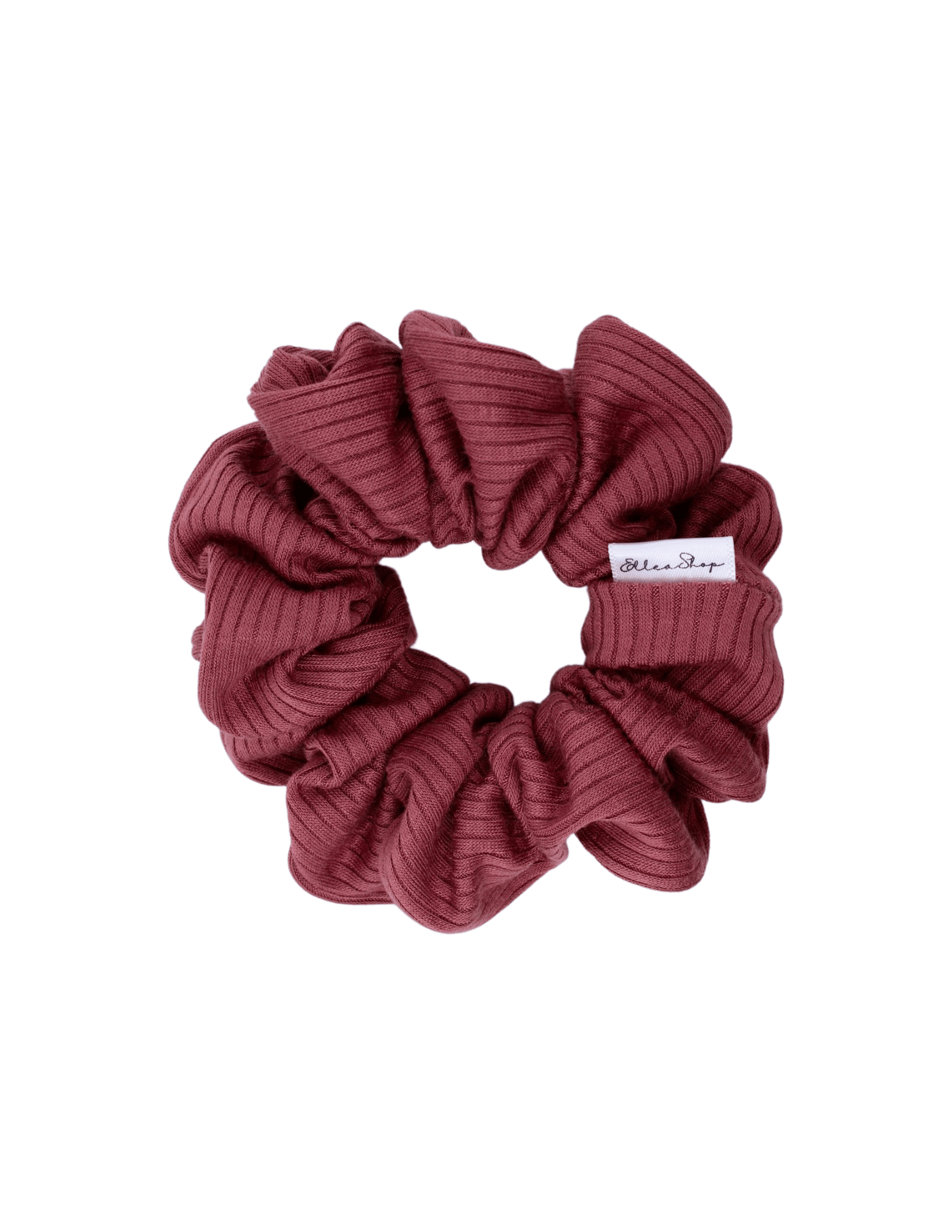 Mulberry Soft Ribbed Scrunchie - ElleaShop