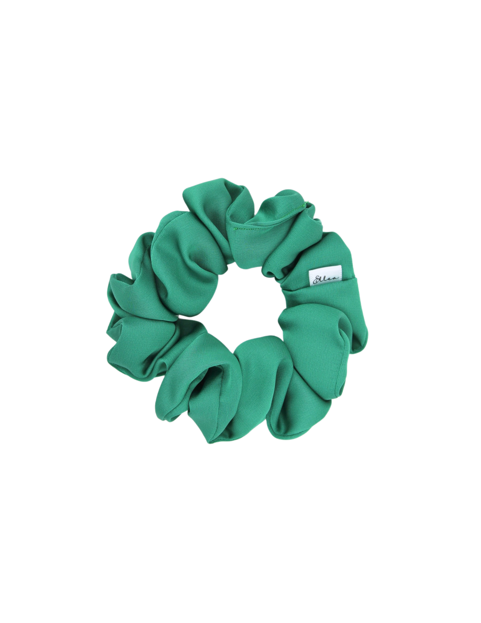 Emerald Satin Scrunchie - ElleaShop