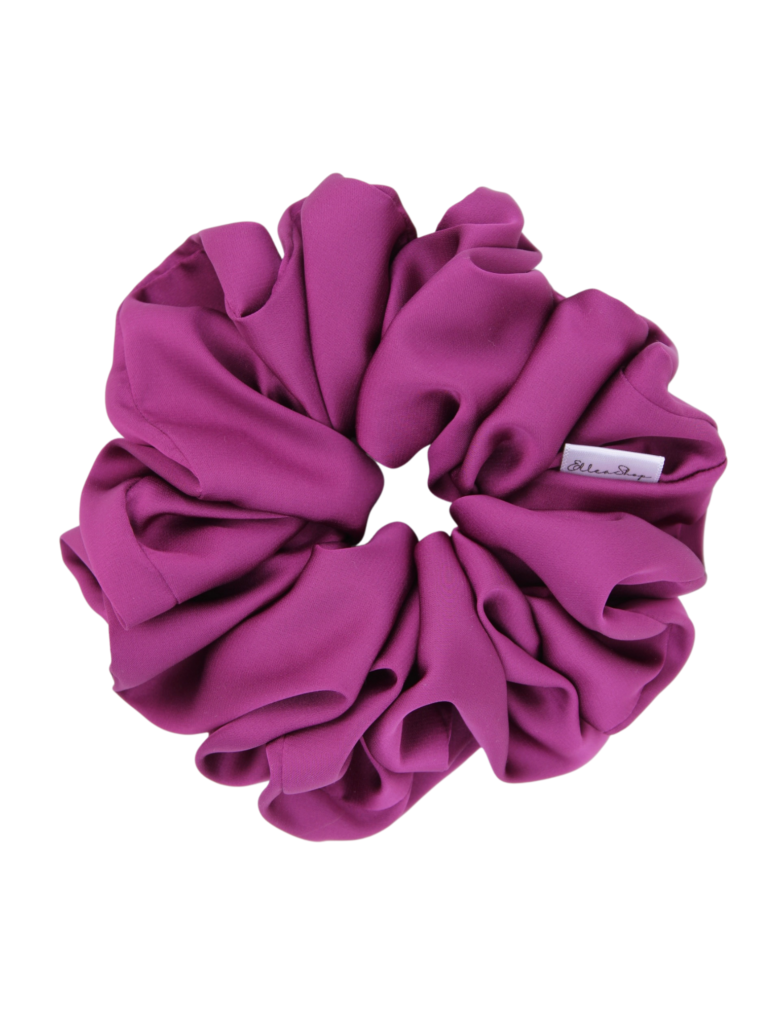 Eggplant Satin Scrunchie - ElleaShop