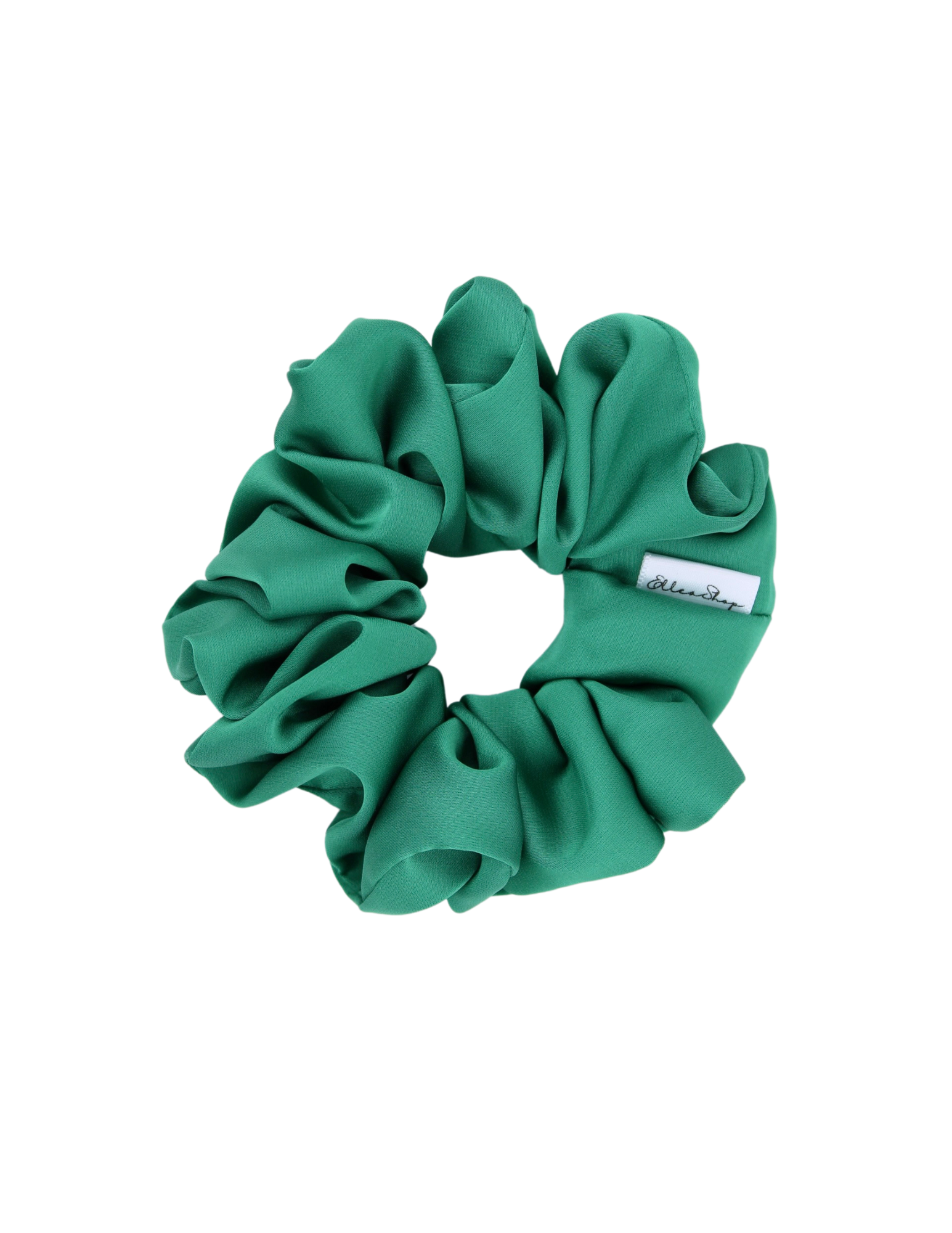 Emerald Satin Scrunchie - ElleaShop
