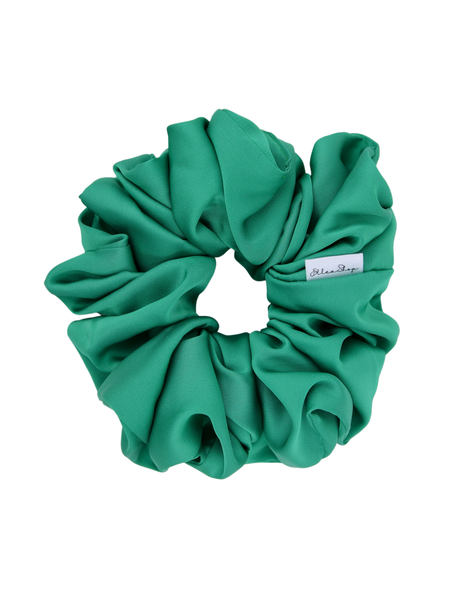 Emerald Satin Scrunchie - ElleaShop