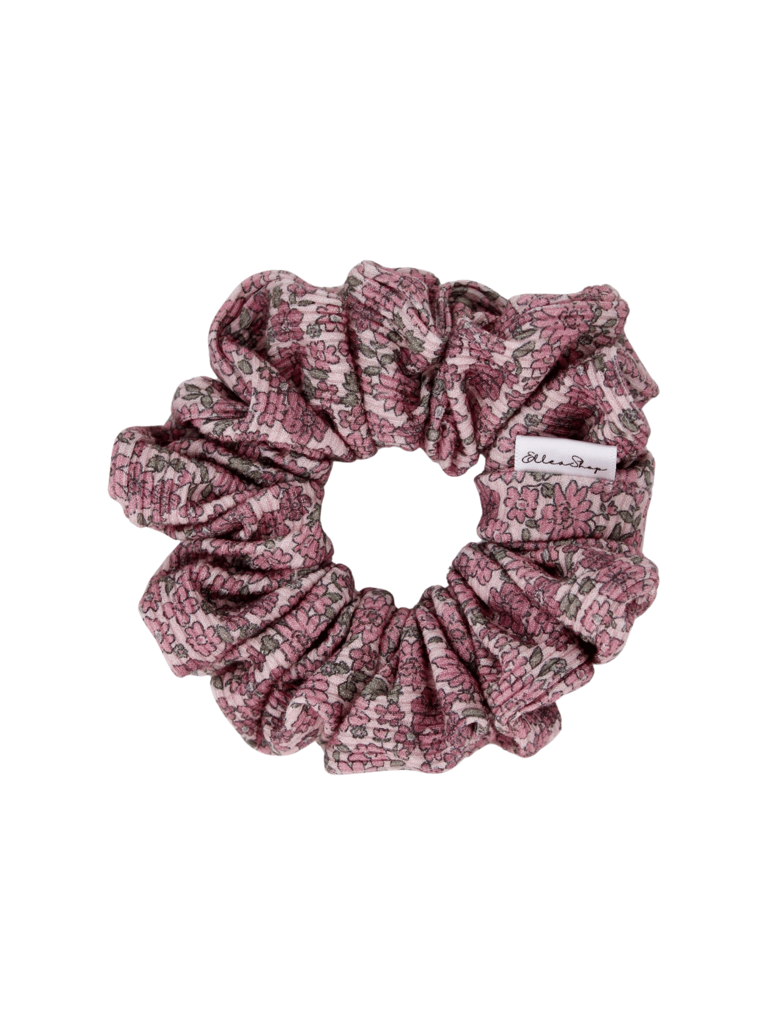 Flowering Vine Ribbed Scrunchie - ElleaShop