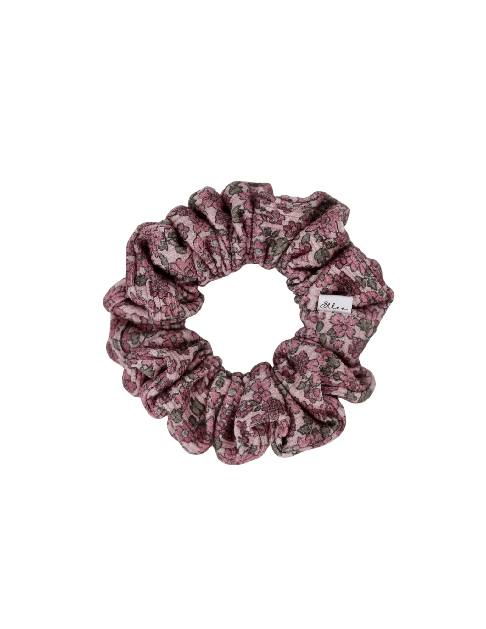 Flowering Vine Ribbed Scrunchie - ElleaShop