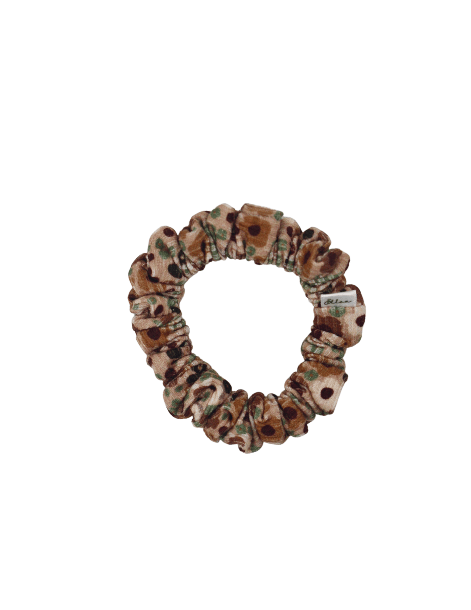 Ditsy Floral Ribbed Scrunchie - ElleaShop