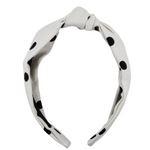 Ivory Noir Knotted Headband - ElleaShop