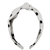 Ivory Noir Knotted Headband - ElleaShop