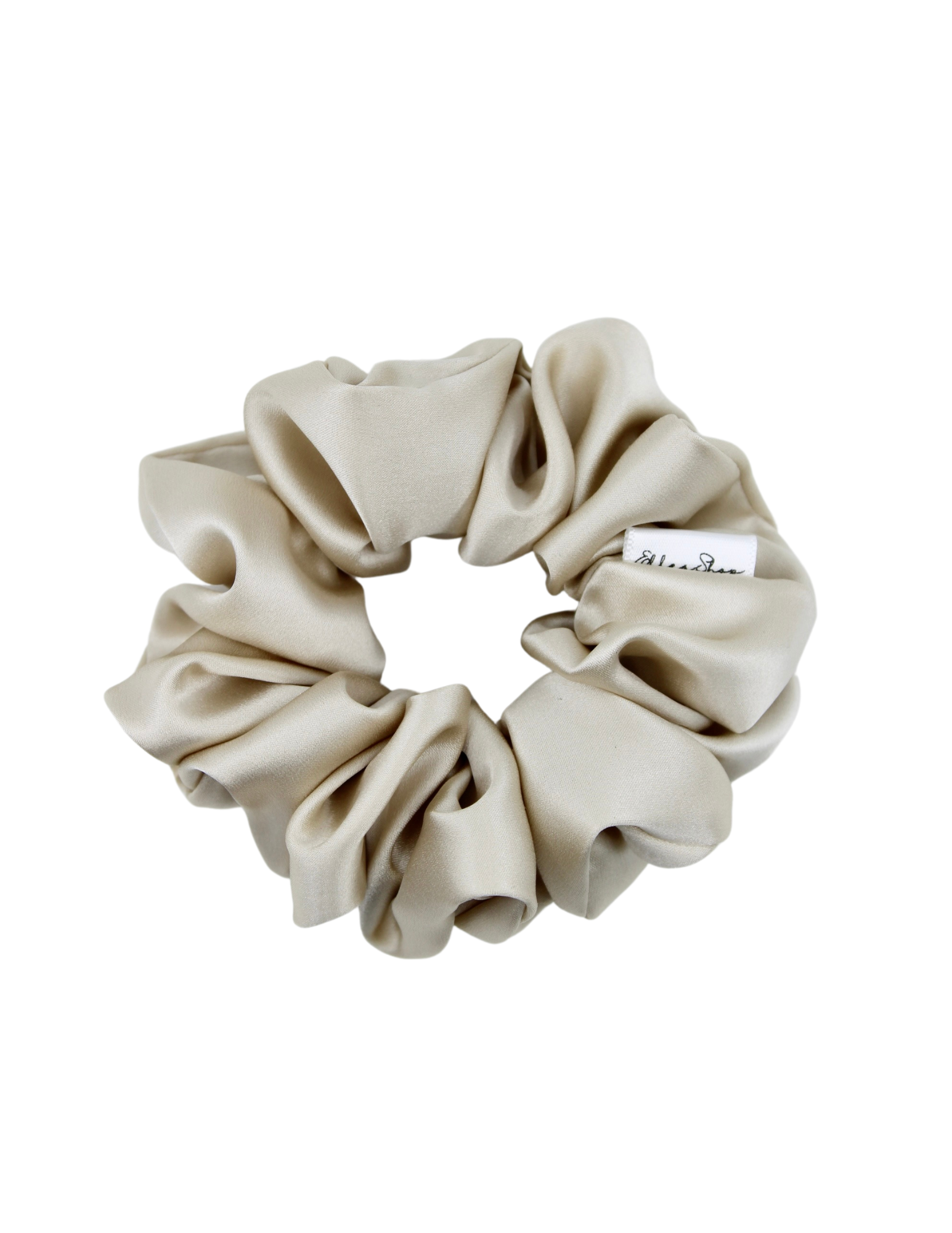 Oatmilk Mulberry Silk Scrunchie - ElleaShop