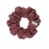 Mauve Wide Ribbed Scrunchie - ElleaShop