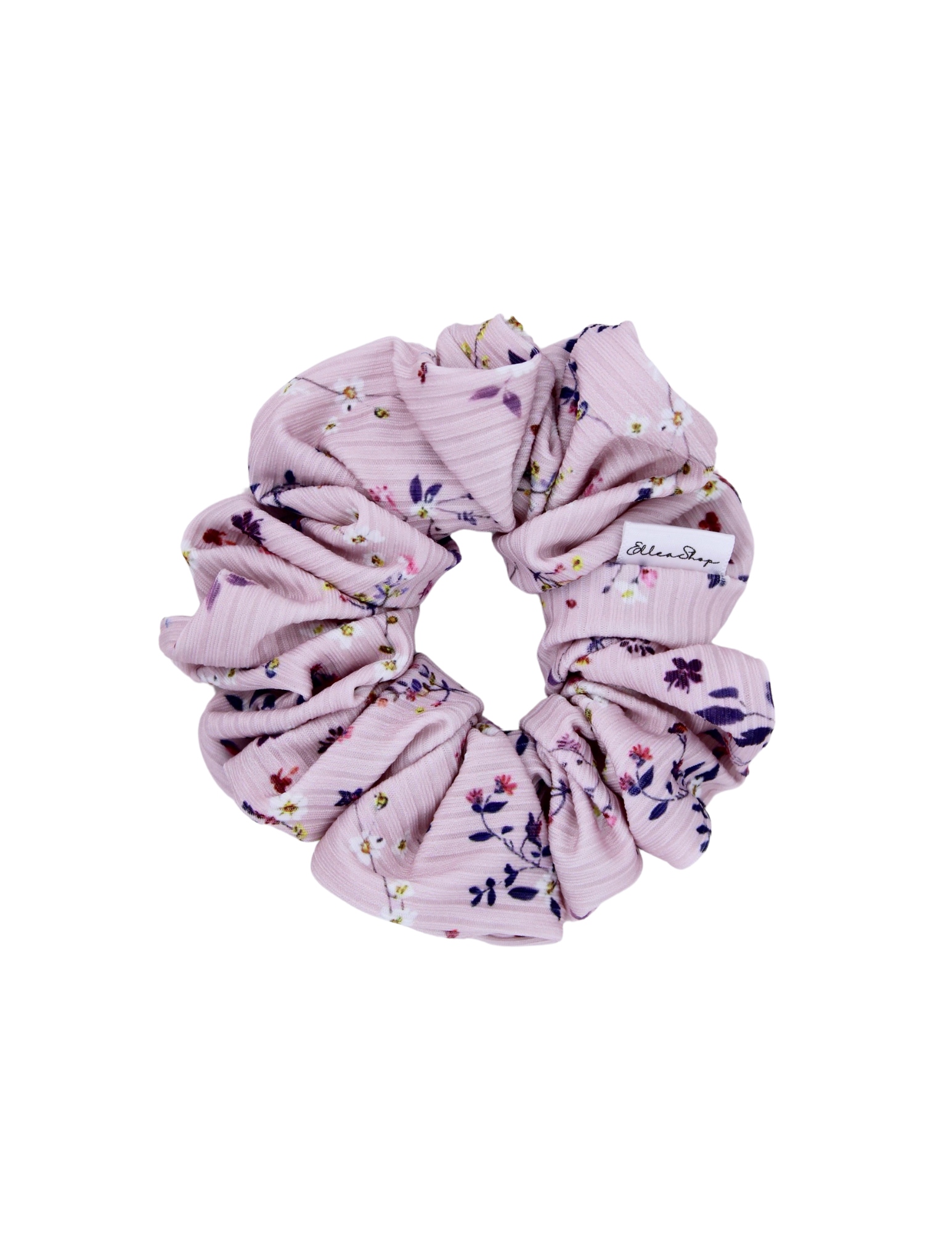 Lavender Floral Field Scrunchie - ElleaShop