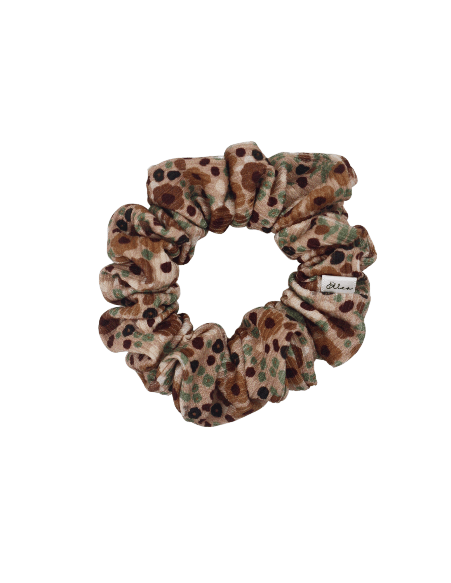 Ditsy Floral Ribbed Scrunchie - ElleaShop