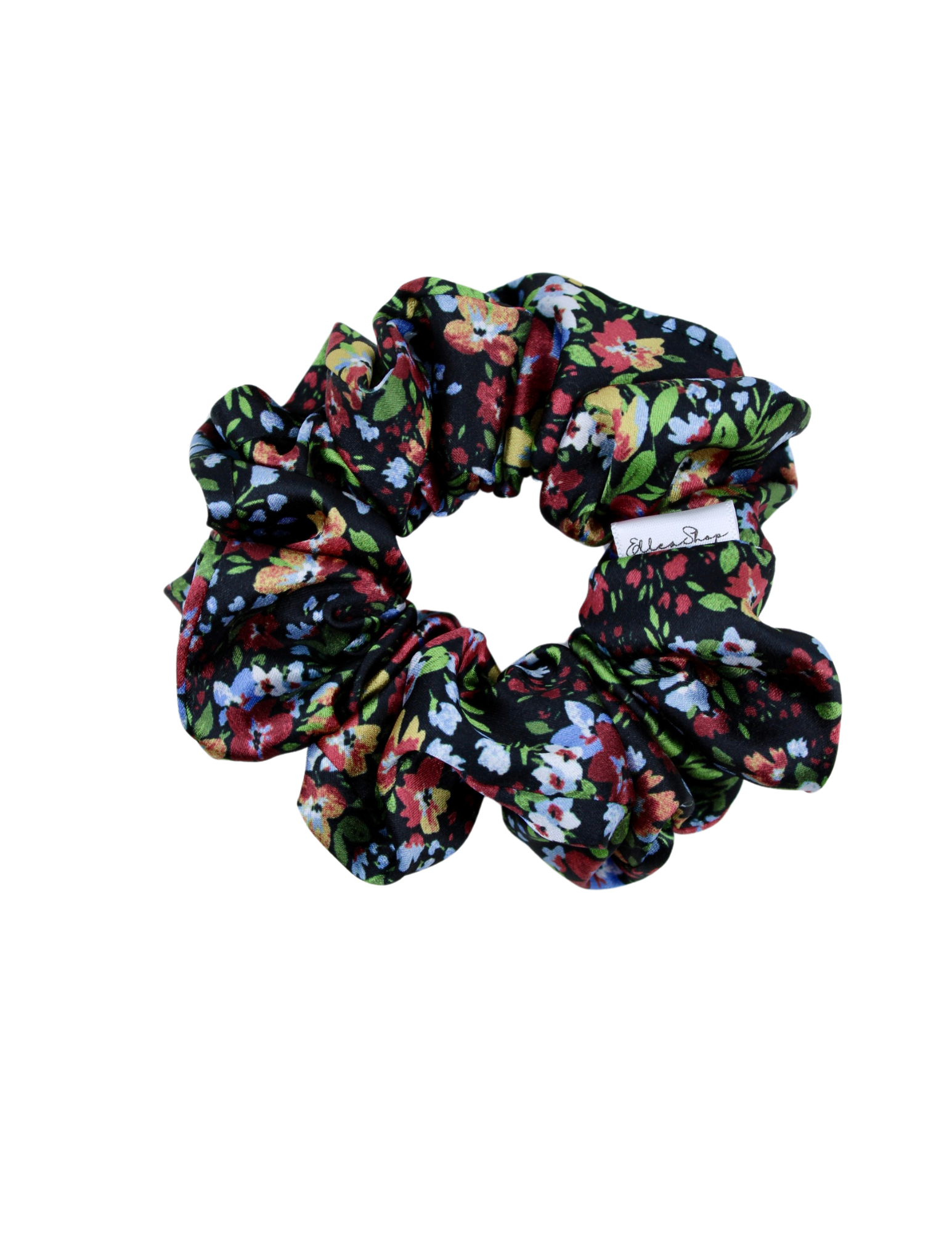 Night Garden Satin Scrunchie - ElleaShop