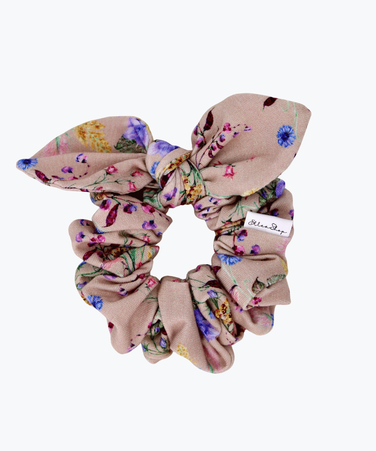 Beatrice Floral Bow Scrunchie - ElleaShop