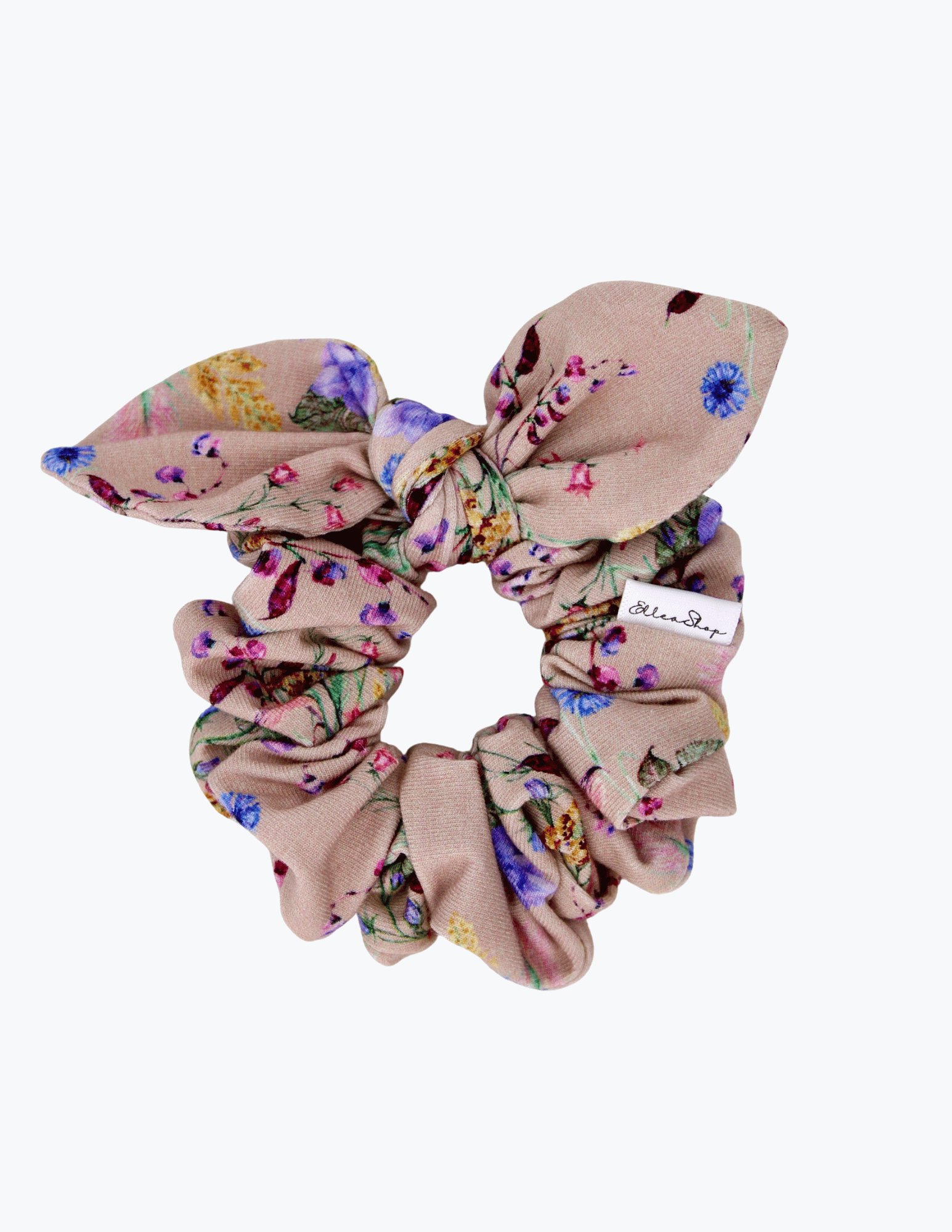 Beatrice Floral Bow Scrunchie - ElleaShop
