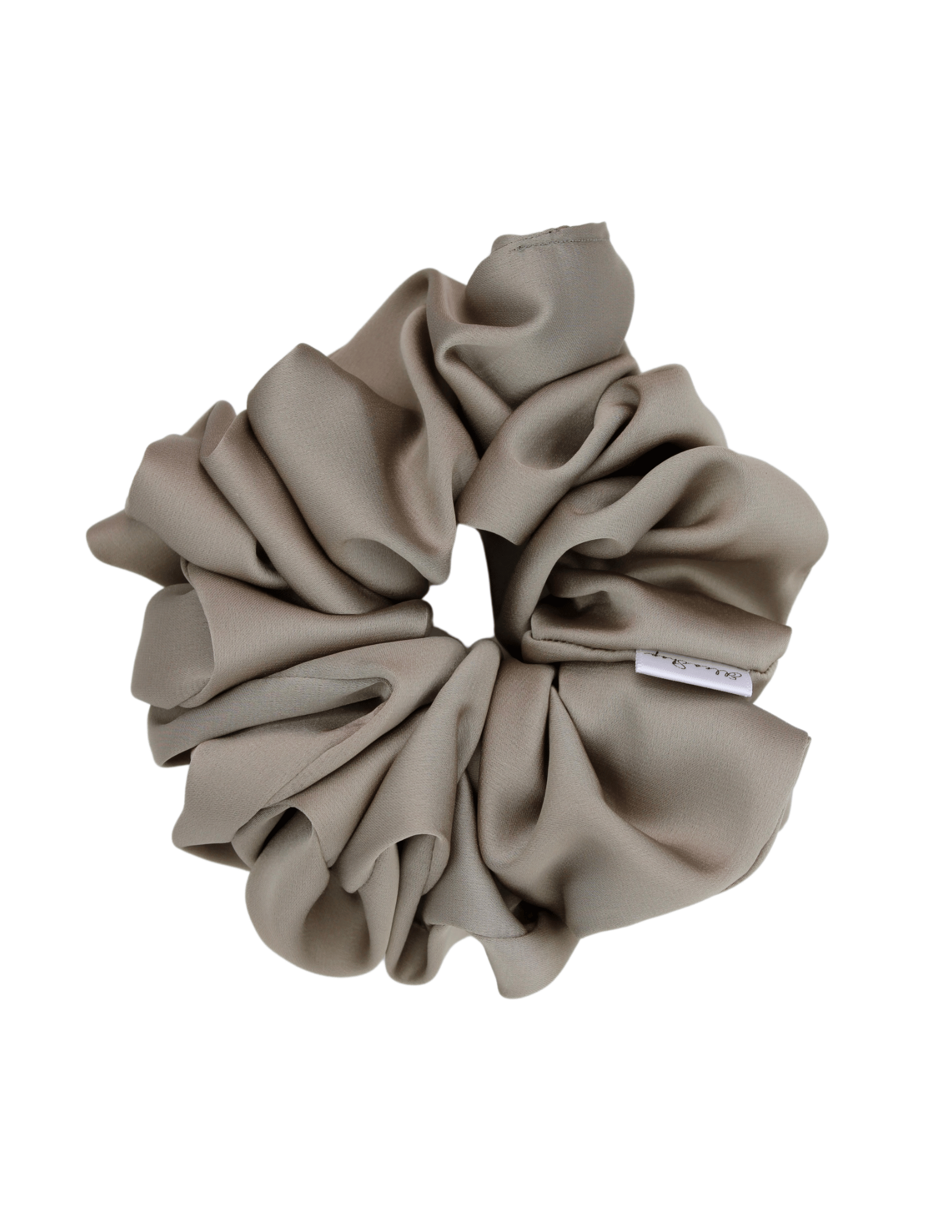 Taupe Satin Scrunchie - ElleaShop