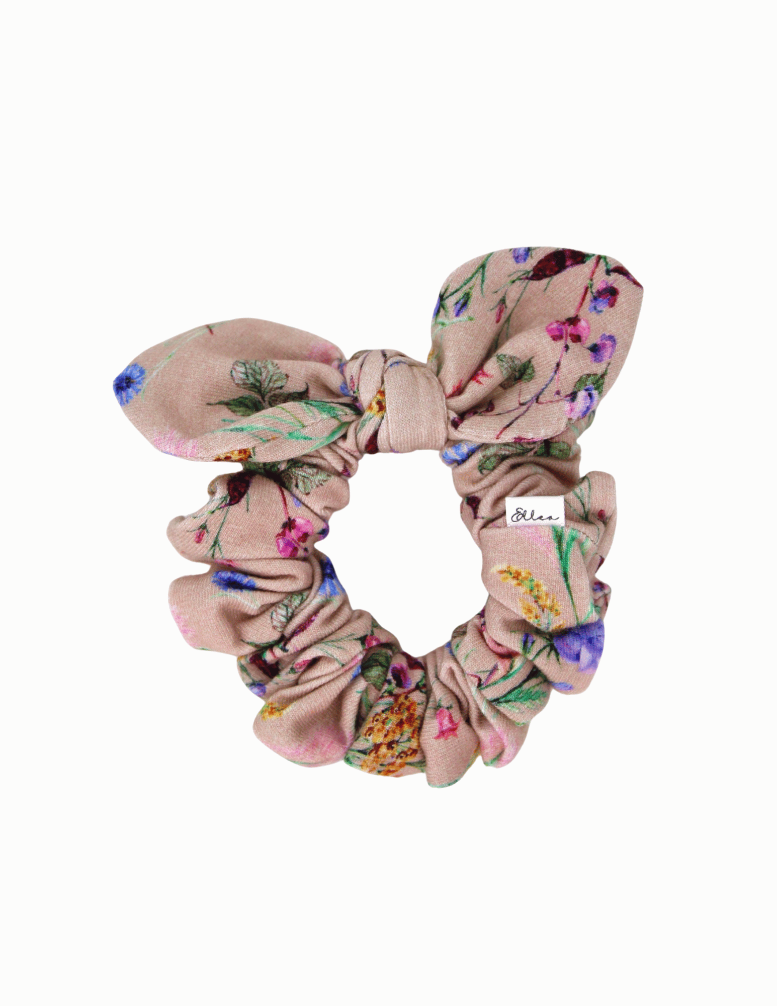 Beatrice Floral Bow Scrunchie - ElleaShop