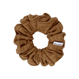 Caramel Wide Ribbed Scrunchie - ElleaShop