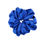 Electric Blue Satin Scrunchie - ElleaShop