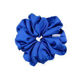 Electric Blue Satin Scrunchie - ElleaShop