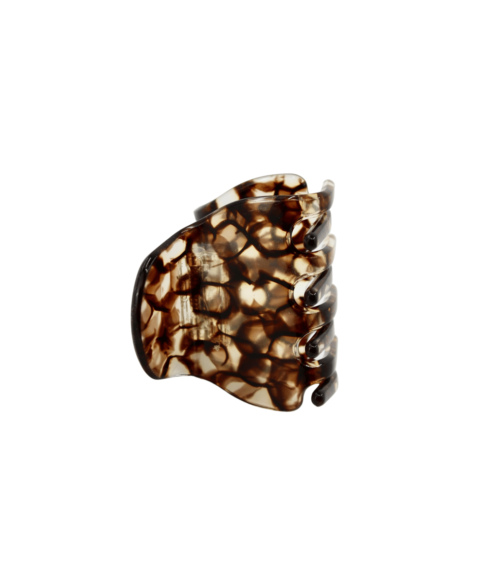 Mocha Shell Mini Claw Clip - ElleaShop