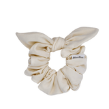 Ivory Bow Scrunchie - ElleaShop