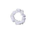 Pure White Satin Scrunchie - ElleaShop
