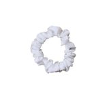 Pure White Satin Scrunchie - ElleaShop