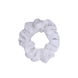 Pure White Satin Scrunchie - ElleaShop