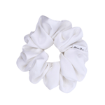 Pure White Satin Scrunchie - ElleaShop