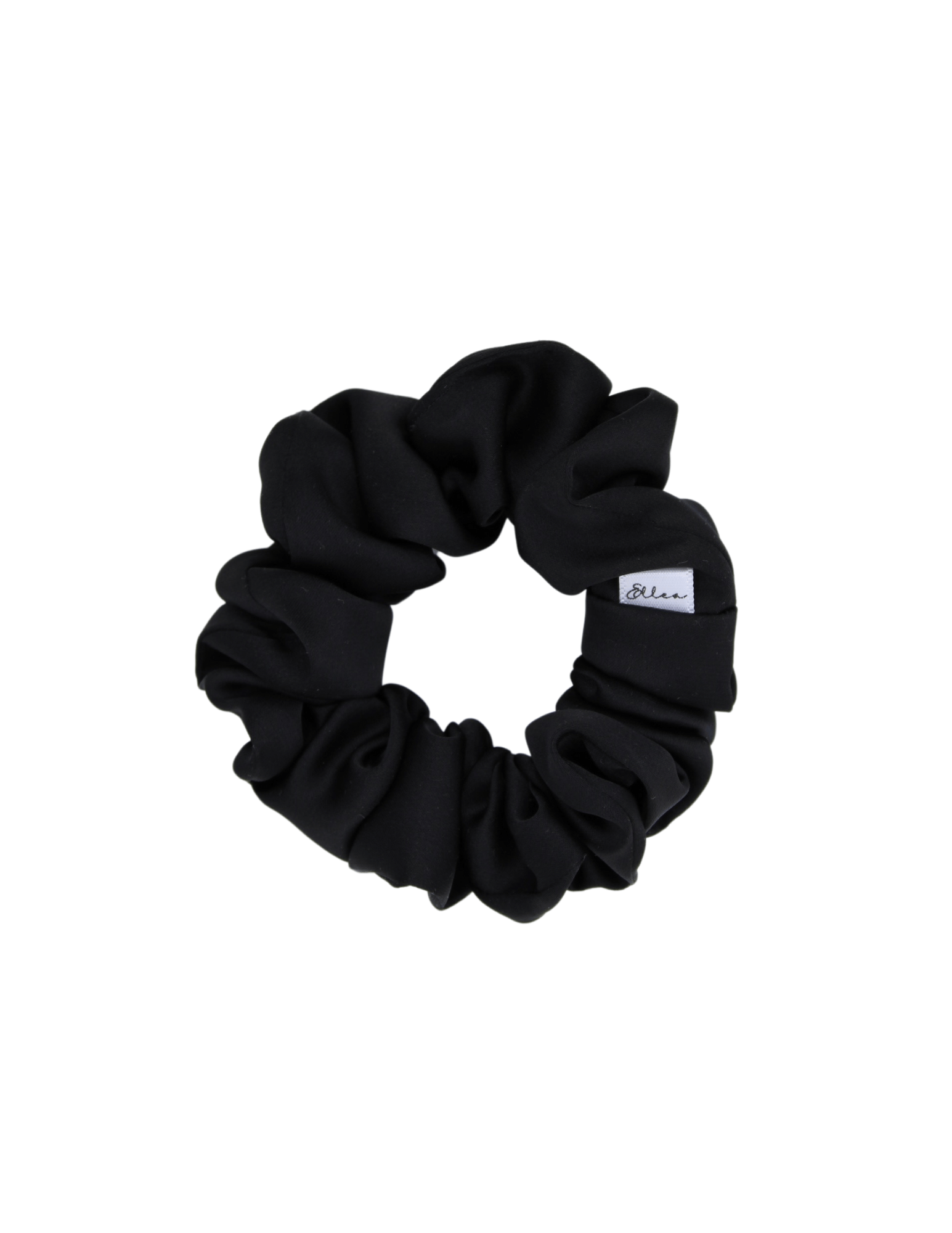 Black Satin Scrunchie - ElleaShop
