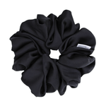 Black Satin Scrunchie - ElleaShop