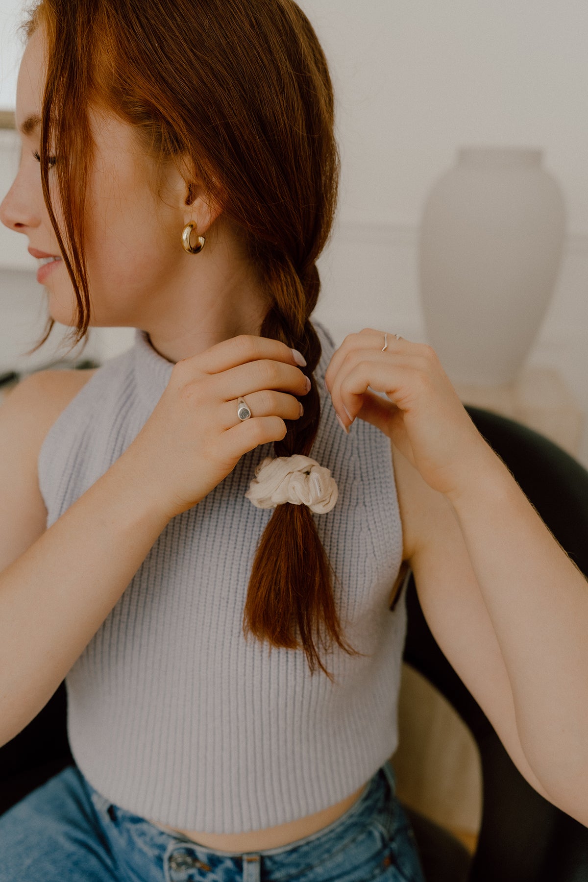 The Soft Ribbed Scrunchie - ElleaShop