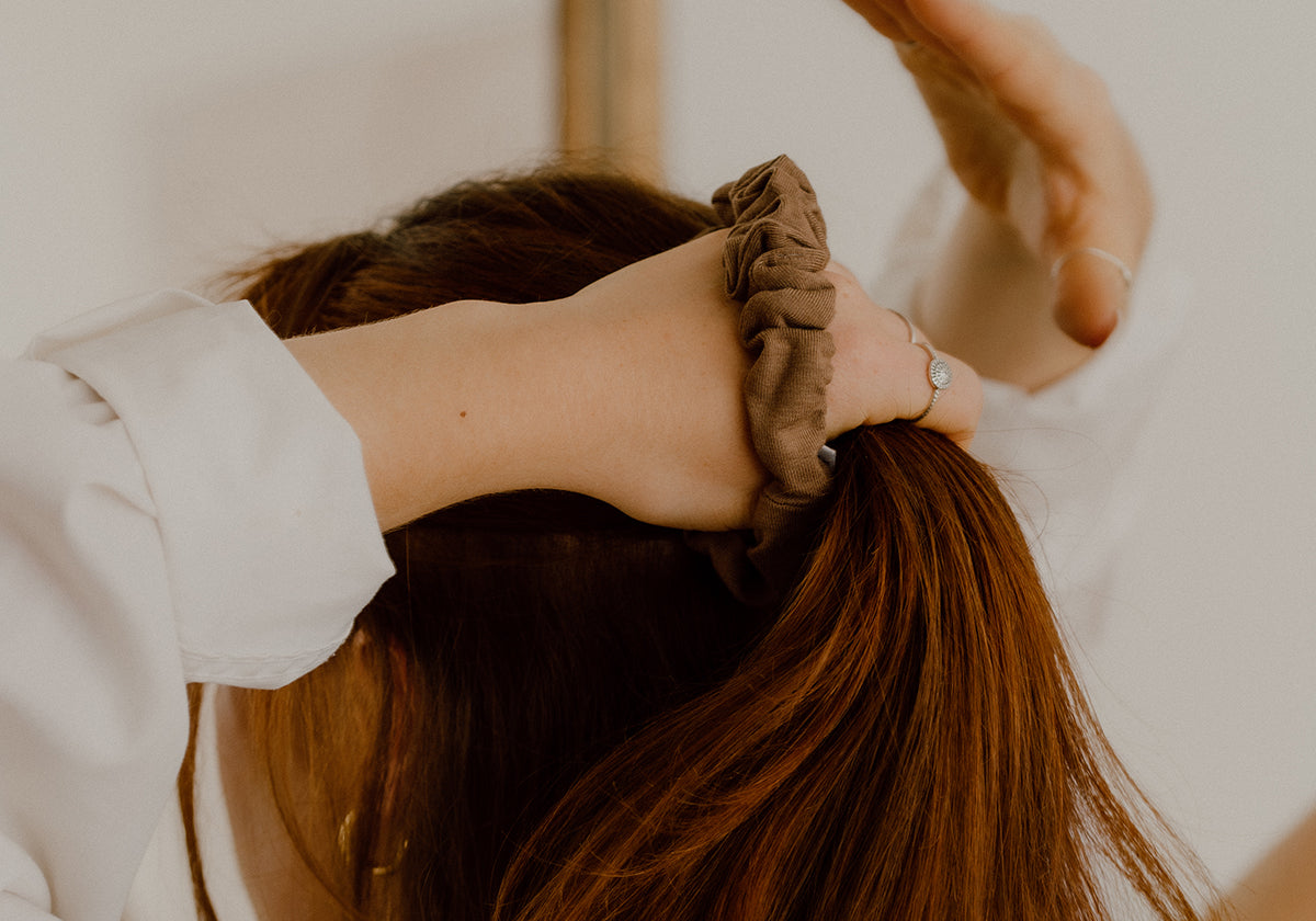 Americano Jersey Scrunchie - ElleaShop