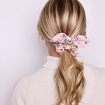 Beatrice Floral Bow Scrunchie - ElleaShop