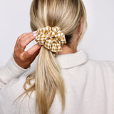 Honey Gingham Scrunchie