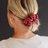 Mulberry Soft Ribbed Scrunchie - ElleaShop