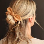 Camel Bow Scrunchie - ElleaShop