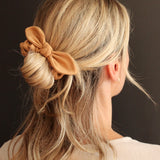 Camel Bow Scrunchie - ElleaShop