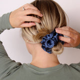 Blueberry Luxe Satin Scrunchie - ElleaShop