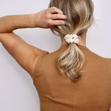 Almond Bamboo Scrunchie - ElleaShop