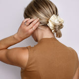 Vanilla Luxe Satin Scrunchie - ElleaShop