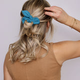 Teal Bow Scrunchie - ElleaShop