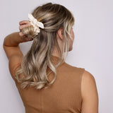 Ivory Bow Scrunchie - ElleaShop