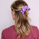 Mauve Candy Satin Scrunchie - ElleaShop