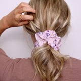 Lavender Floral Field Scrunchie - ElleaShop